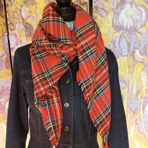 Plaid triangke Scarf by Isadora Melbourne